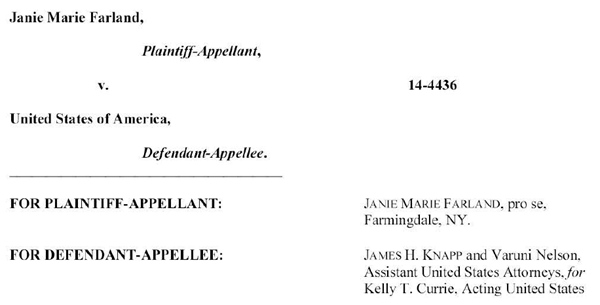 Janei Marie Farland Appeal